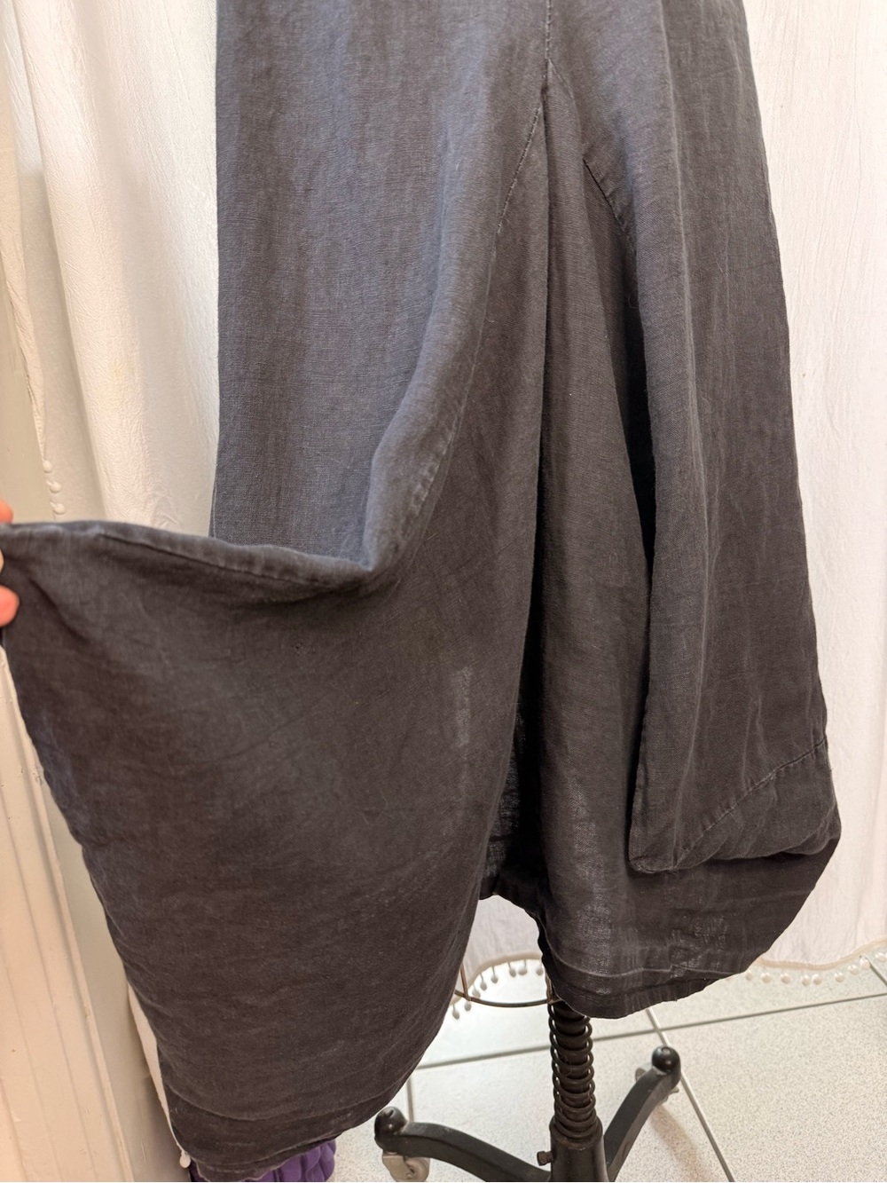 Inizio Italy Linen Magic Midi Dress Lagenlook sz L - Picture 7 of 13